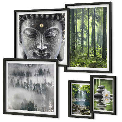 Galeria de parede Temas relaxantes de natureza zen