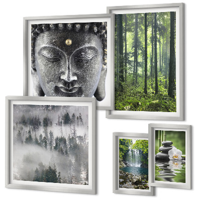 Galeria de parede Temas relaxantes de natureza zen