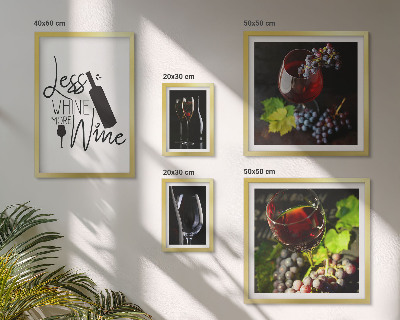 Parede galeria de quadros Vinhos e acessórios elegantes