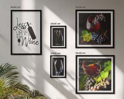 Parede galeria de quadros Vinhos e acessórios elegantes