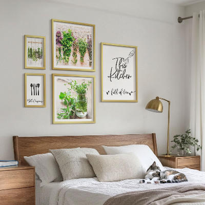 Parede galeria de quadros Ervas culinárias e cozinha
