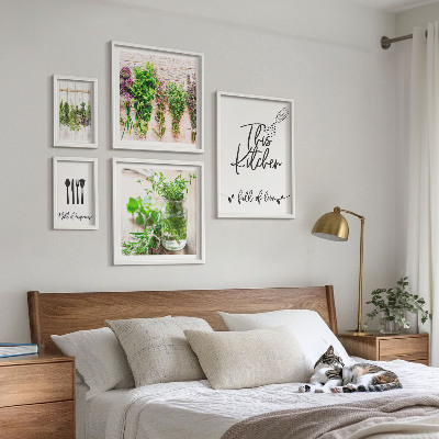 Parede galeria de quadros Ervas culinárias e cozinha