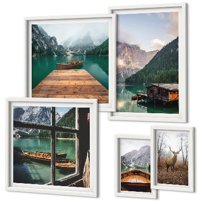 Galeria de parede Paisagens montanhosas com lagos