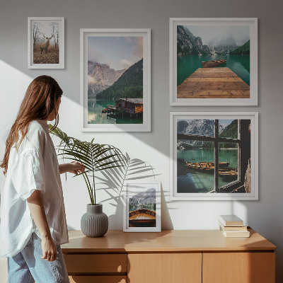 Galeria de parede Paisagens montanhosas com lagos