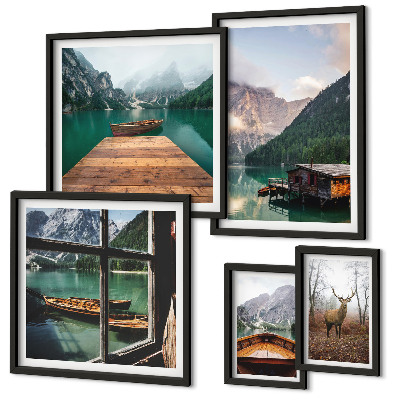 Galeria de parede Paisagens montanhosas com lagos