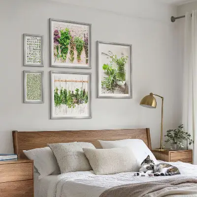 Galeria de quadros para parede com inspirações de decoração com ervas