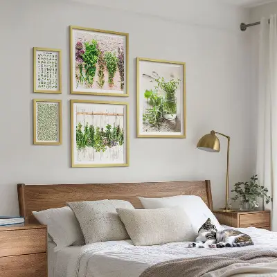 Galeria de quadros para parede com inspirações de decoração com ervas