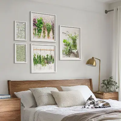 Galeria de quadros para parede com inspirações de decoração com ervas