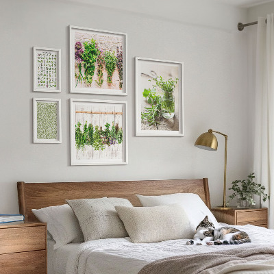 Parede galeria de quadros Inspirações de decoração com ervas