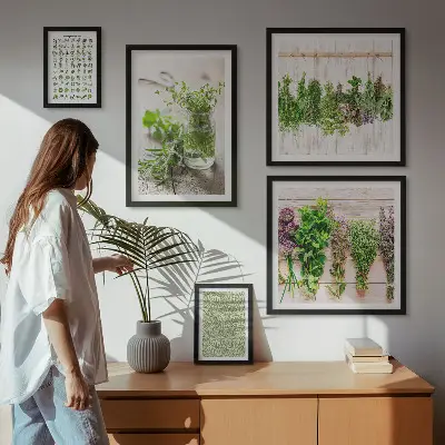 Galeria de quadros para parede com inspirações de decoração com ervas
