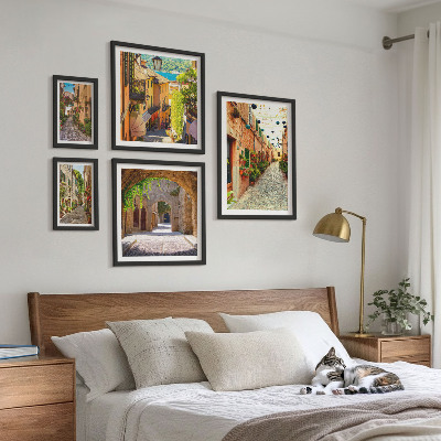 Galeria de parede Ruas verdes e encantadoras da cidade