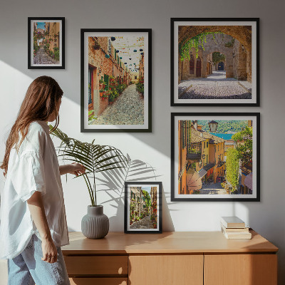 Galeria de parede Ruas verdes e encantadoras da cidade
