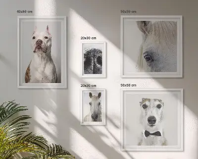Parede galeria de quadros com retratos modernos de animais