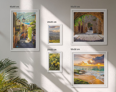 Conjunto de 5 quadros decorativos Ruas e paisagens encantadoras