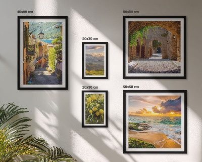 Conjunto de 5 quadros decorativos Ruas e paisagens encantadoras