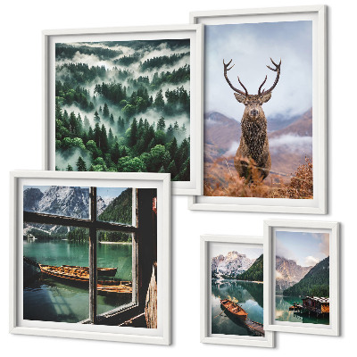 Parede galeria de quadros Natureza, animais selvagens, montanhas
