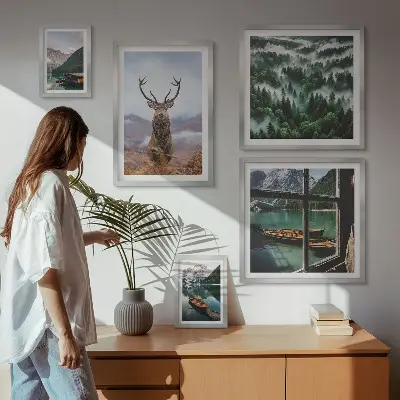 Galeria de quadros para parede com temas de natureza animais selvagens e montanhas
