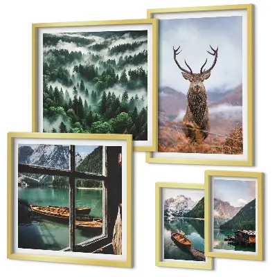 Galeria de quadros para parede com temas de natureza animais selvagens e montanhas