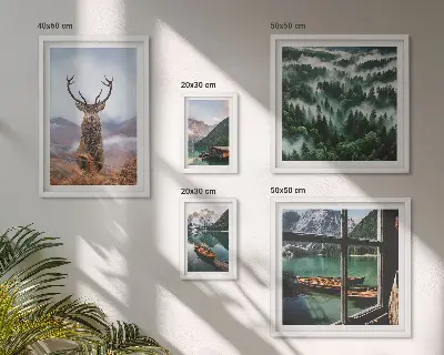 Galeria de quadros para parede com temas de natureza animais selvagens e montanhas
