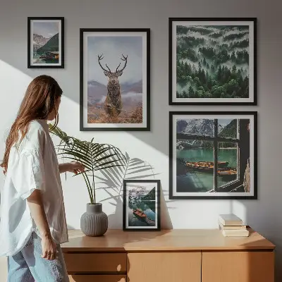 Galeria de quadros para parede com temas de natureza animais selvagens e montanhas