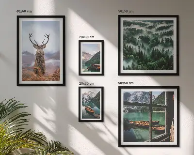 Galeria de quadros para parede com temas de natureza animais selvagens e montanhas