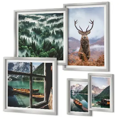 Galeria de quadros para parede com temas de natureza animais selvagens e montanhas