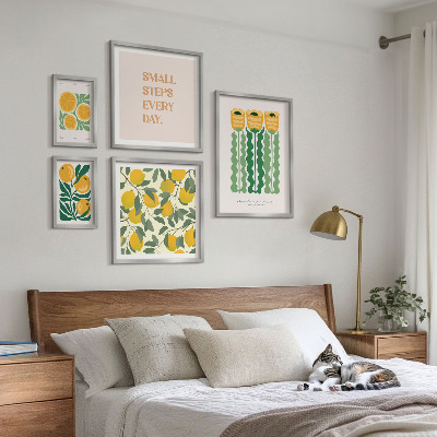 Galeria de parede Flores cítricas slogans positivos