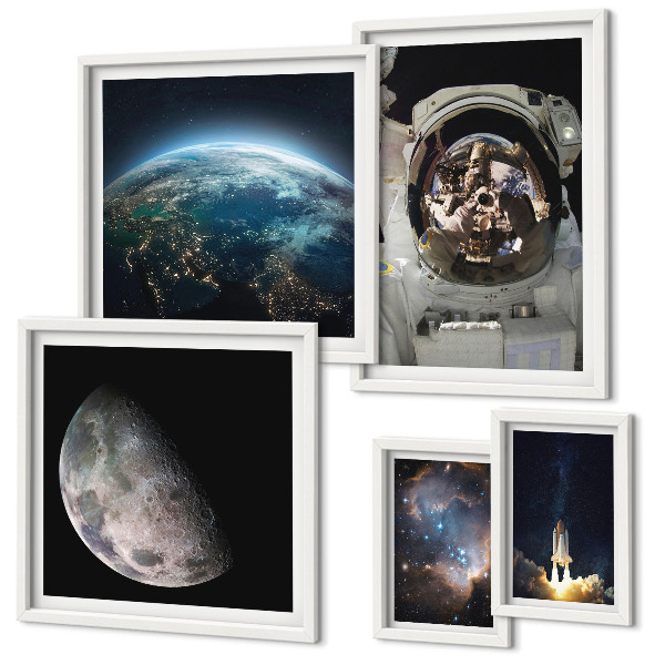 Parede galeria de quadros Descobertas espaciais de astronautas