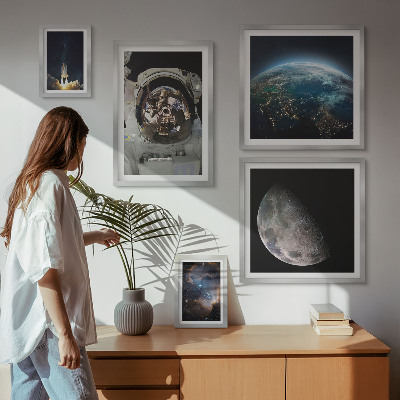 Parede galeria de quadros Descobertas espaciais de astronautas
