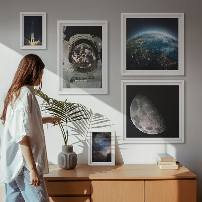 Parede galeria de quadros Descobertas espaciais de astronautas