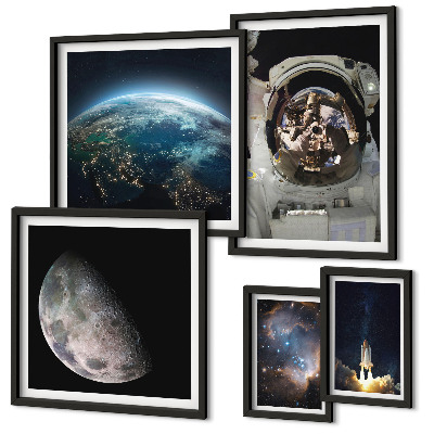 Parede galeria de quadros Descobertas espaciais de astronautas