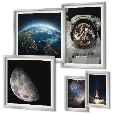 Parede galeria de quadros Descobertas espaciais de astronautas