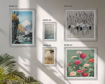 Galeria de parede paisagens de natureza com flores