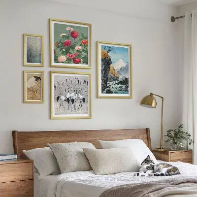 Galeria de parede paisagens de natureza com flores