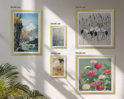 Galeria de parede paisagens de natureza com flores