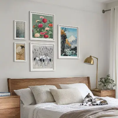 Galeria de parede paisagens de natureza com flores