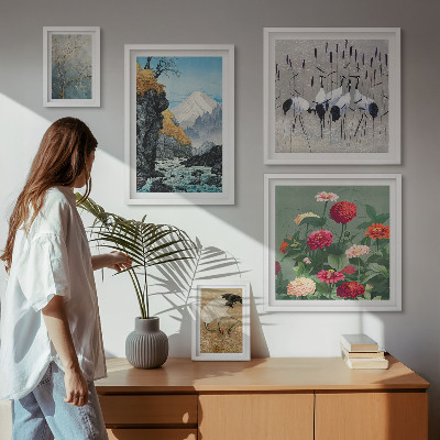 Galeria de parede Paisagens da natureza com flores
