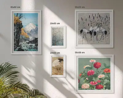 Galeria de parede paisagens de natureza com flores