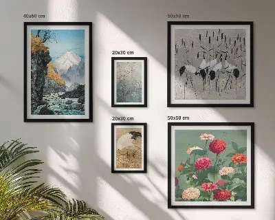 Galeria de parede paisagens de natureza com flores