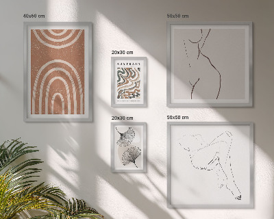 Conjunto de 5 quadros decorativos Figuras abstratas elegantes