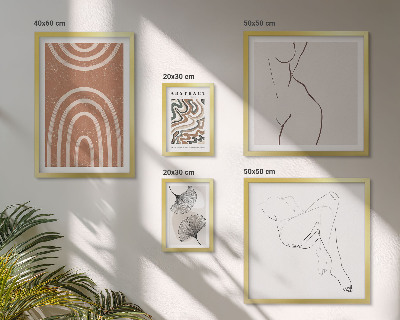 Conjunto de 5 quadros decorativos Figuras abstratas elegantes