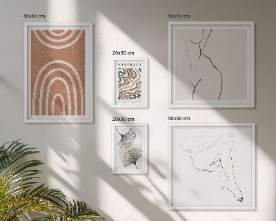 Conjunto de 5 quadros decorativos Figuras abstratas elegantes