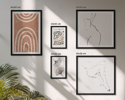 Conjunto de 5 quadros decorativos Figuras abstratas elegantes