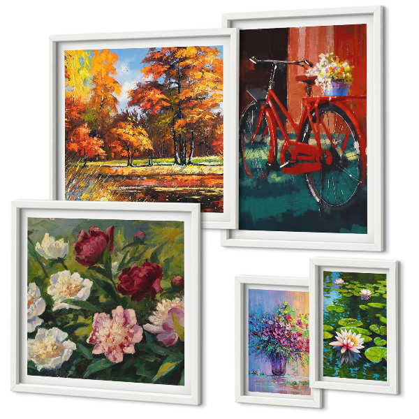 Parede galeria de quadros Flores na paisagem da primavera