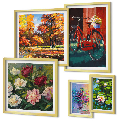 Parede galeria de quadros Flores na paisagem da primavera