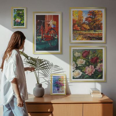 Parede galeria de quadros Flores na paisagem da primavera
