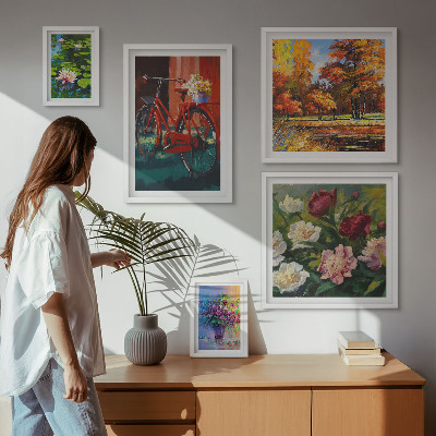 Parede galeria de quadros Flores na paisagem da primavera