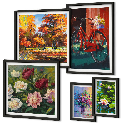 Parede galeria de quadros Flores na paisagem da primavera