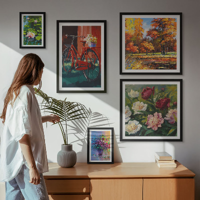 Parede galeria de quadros Flores na paisagem da primavera