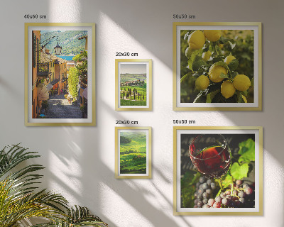 Conjunto de 5 quadros com moldura As paisagens encantadoras da Toscana